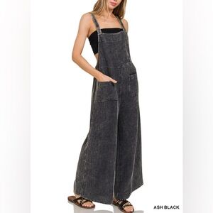 Zenana Outfitters Ash Black Jumpsuit